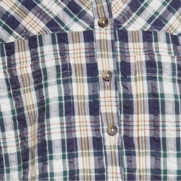 NWT Urban Outfitters BDG Addison Puckered Plaid Button Up Shirt - Picture 3 of 7